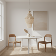 Palu Natural White and Amber Shell Pendant Light