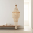 Palu Natural White and Amber Shell Pendant Shade