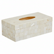 Palu White Sea Shell Tissue Box