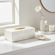 Palu White Sea Shell Tissue Box