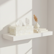 Palu White Sea Shell Tissue Box