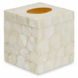 Palu White Shell Square Tissue Box