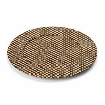 Pandanus Black And Natural Charger Plate