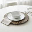 Pandanus Black And Natural Charger Plate