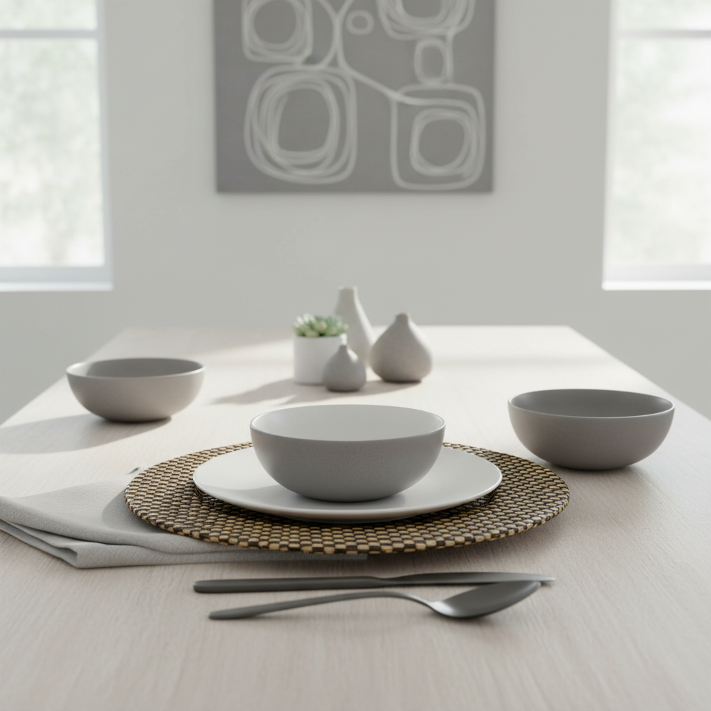 Pandanus Black And Natural Charger Plate