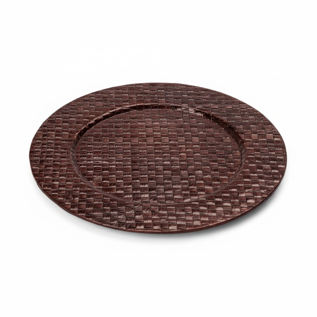 Pandanus Brown Charger Plate