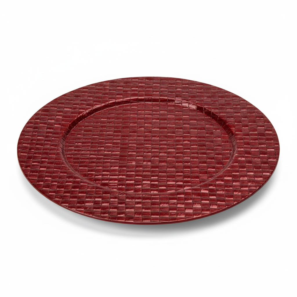 Pandanus Red Charger Plate