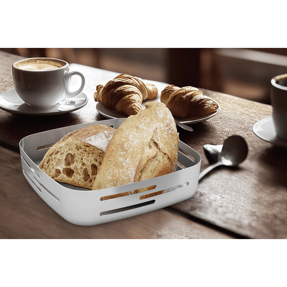 Panore Premium Brushed Stainless Steel Bread Basket
