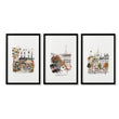 Paris Wall Art Autumn Watercolour Scenes 