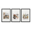 Paris Wall Art Autumn Watercolour Scenes 