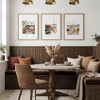 Paris Wall Art for Living Room | Autumn Parisian Scenes with Eiffel Tower & 