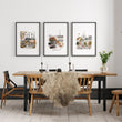 Paris Wall Art for Living Room | Autumn Parisian Scenes with Eiffel Tower & 