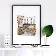 Paris Wall Art Autumn Watercolour Scenes 