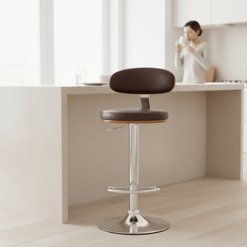 Parkar Bentwood Brown Bar Chair With Oval Back