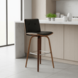 Parkar Black Leather Effect Bar Chair