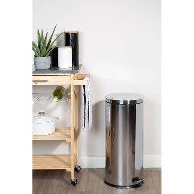 Parker Stainless Steel 30 Litre Pedal Bin