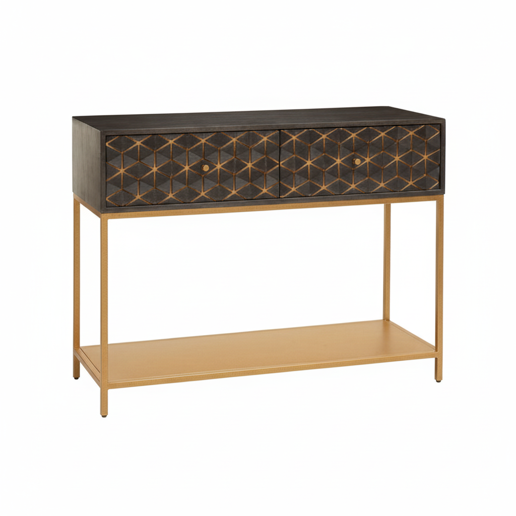 Patna Grey Mango Wood Console Table