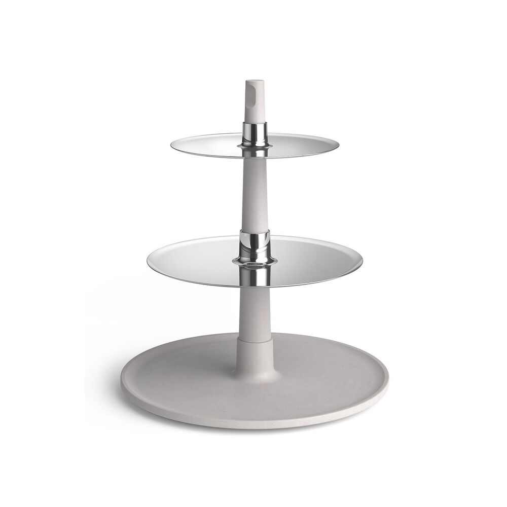Patore Premium Stainless Steel & Concrete Étagère - 3 - Tier Display Stand