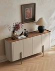 Patricia 4 Door Sideboard, Light Khaki