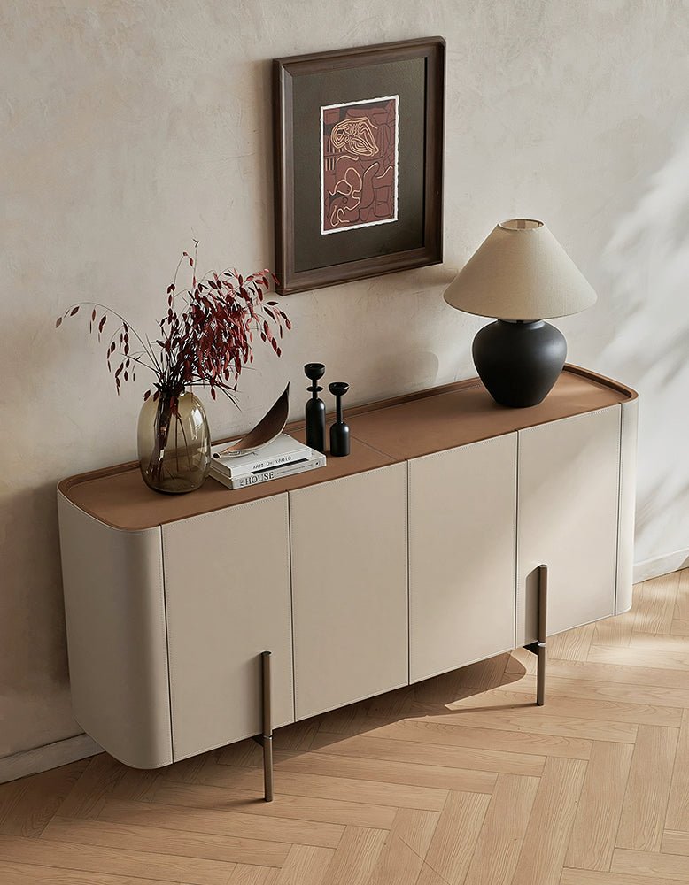 Patricia 4 Door Sideboard, Light Khaki