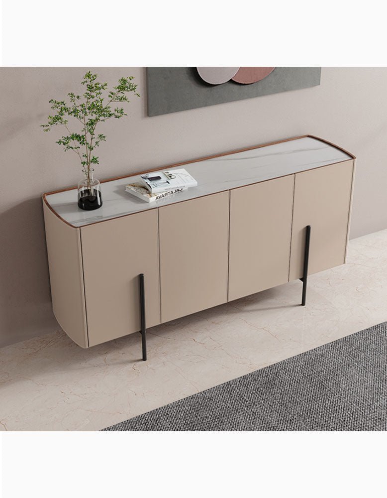 Patricia 4 Door Sideboard, Light Khaki