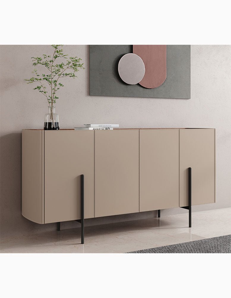 Patricia 4 Door Sideboard, Light Khaki