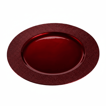 Paxton Red Pebble Effect Charger Plate