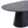 Perdoba Oval Mango Wood Black Finish Dining Table