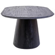 Perdoba Oval Mango Wood Black Finish Dining Table