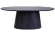 Perdoba Oval Mango Wood Black Finish Dining Table