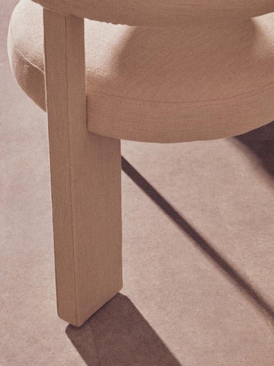 Perdoba Texture Fabric Black Iron Frame Dining Chair