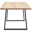 Persolo Mango Wood Live Edge Black Iron Frame Dining Table