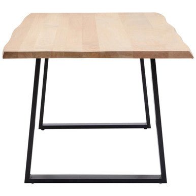 Persolo Mango Wood Live Edge Black Iron Frame Dining Table