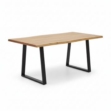 Persolo Mango Wood Live Edge Black Iron Frame Dining Table