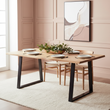 Persolo Mango Wood Live Edge Black Iron Frame Dining Table
