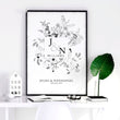 Personalised wedding anniversary gifts | wall art print