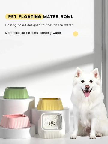 Pet Water Fountain with Floating Plates No Spill Dog Water Bowl Clean Drinking Slow Feeder Anti - splash Pet for Dogs for Pet