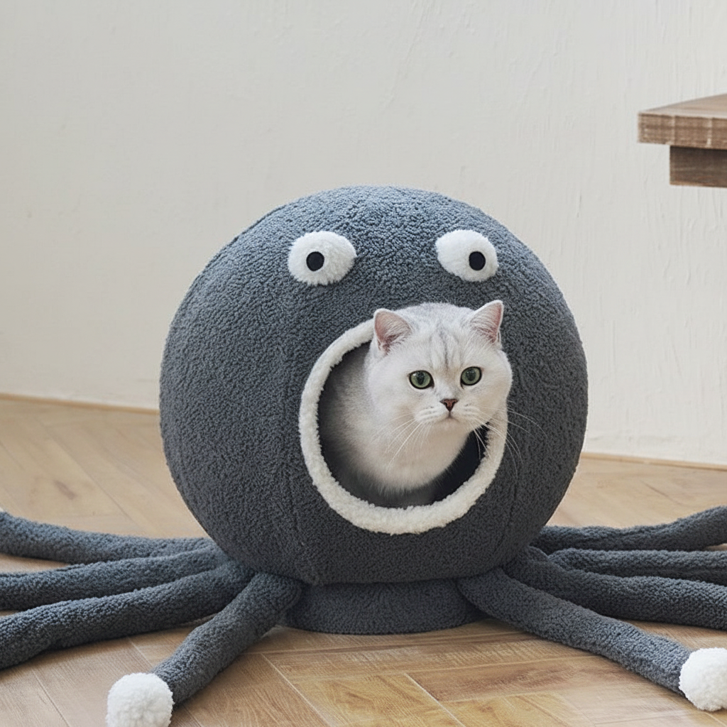 Pet Deep Sleep Cartoon Plush Nest