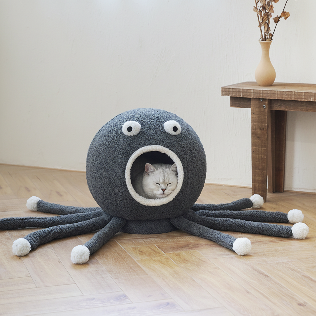 Pet Deep Sleep Cartoon Plush Nest