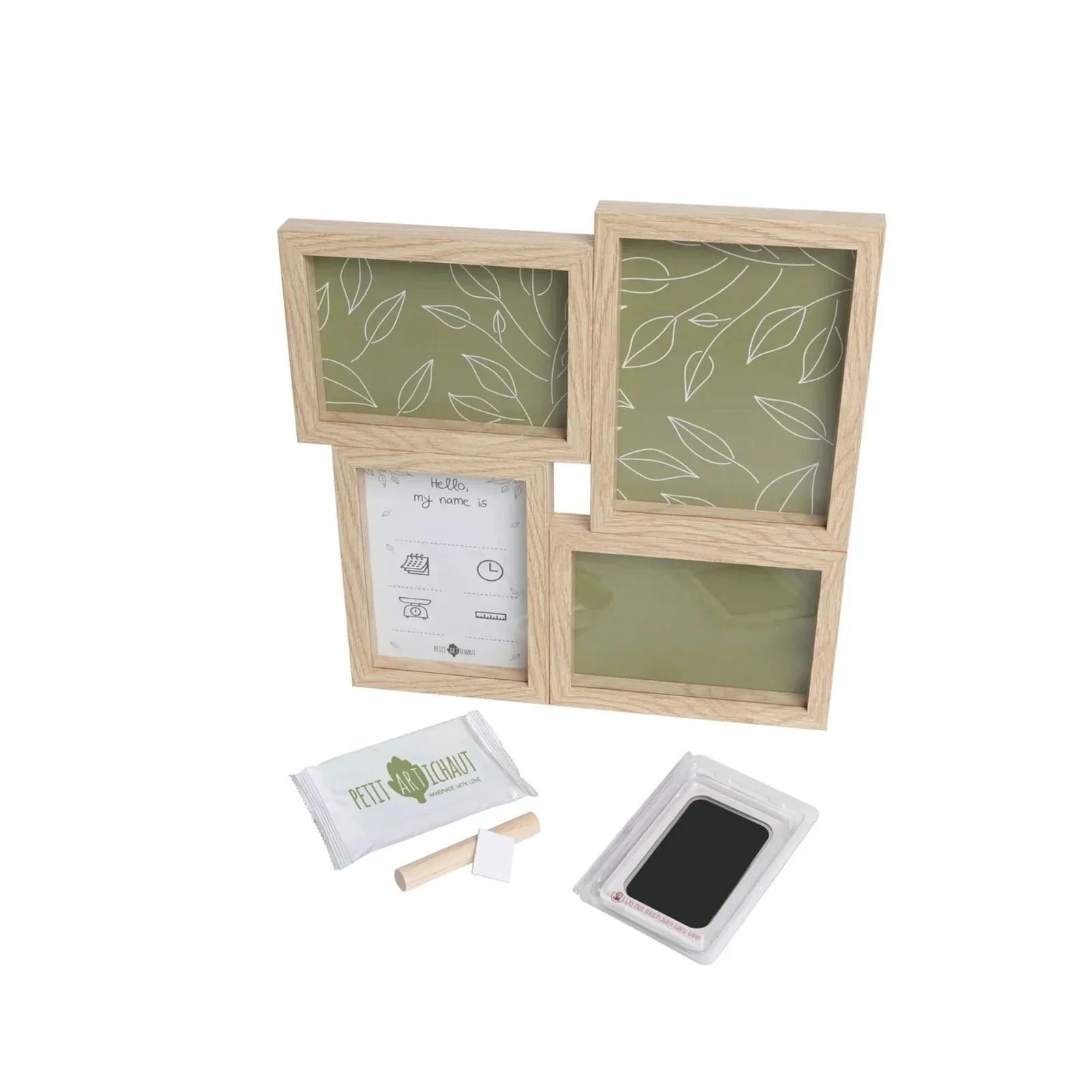 Petit Artichaut Puzzle Frame with Hand & Foot Imprints - Olive Tree