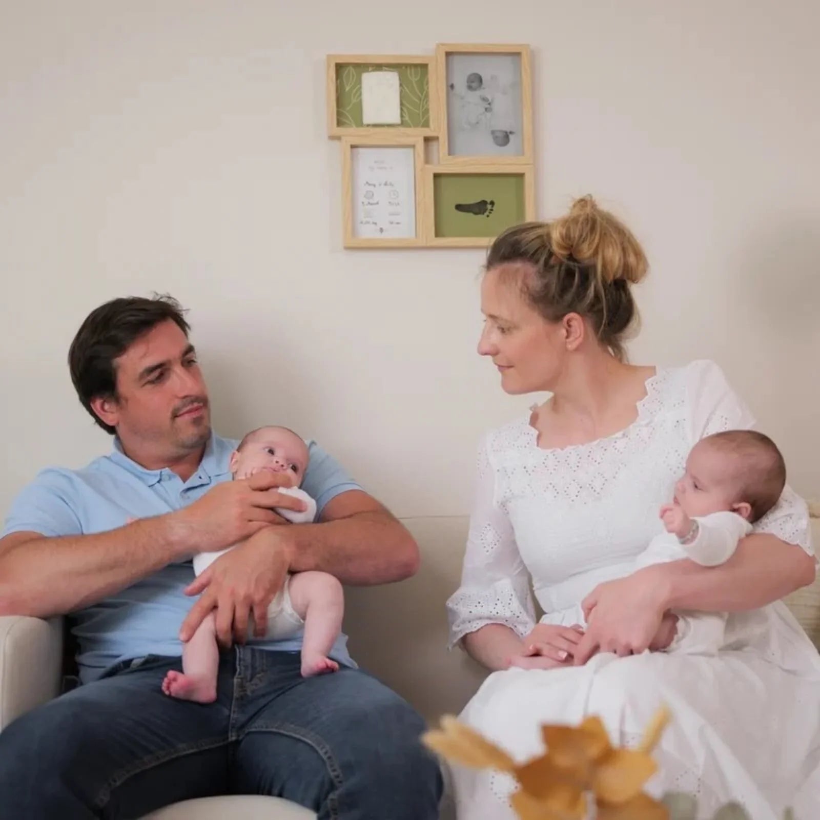 Petit Artichaut Puzzle Frame with Hand & Foot Imprints - Olive Tree