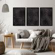Picture for Living Room Dark Topographic Abstract Brown Texture wall art displayed on a wall in a styled room