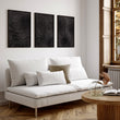 Picture for Living Room Dark Topographic Abstract Brown Texture wall art displayed on a wall in a styled room — view 6
