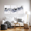 Japanese Ink Wash Landscape Picture for Living Room Wall displayed on a wall in a styled room — view 13
