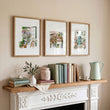 Pictures Flowers Cottage Flower Shop wall art displayed on a wall in a styled room