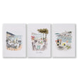 Pictures for Bathroom Coastal Amalfi Watercolour Dining Scenes wall art | 