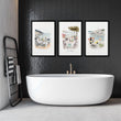 Pictures for Bathroom Coastal Amalfi Watercolour Dining Scenes wall art | 
