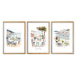 Pictures for Bathroom Coastal Amalfi Watercolour Dining Scenes wall art | 