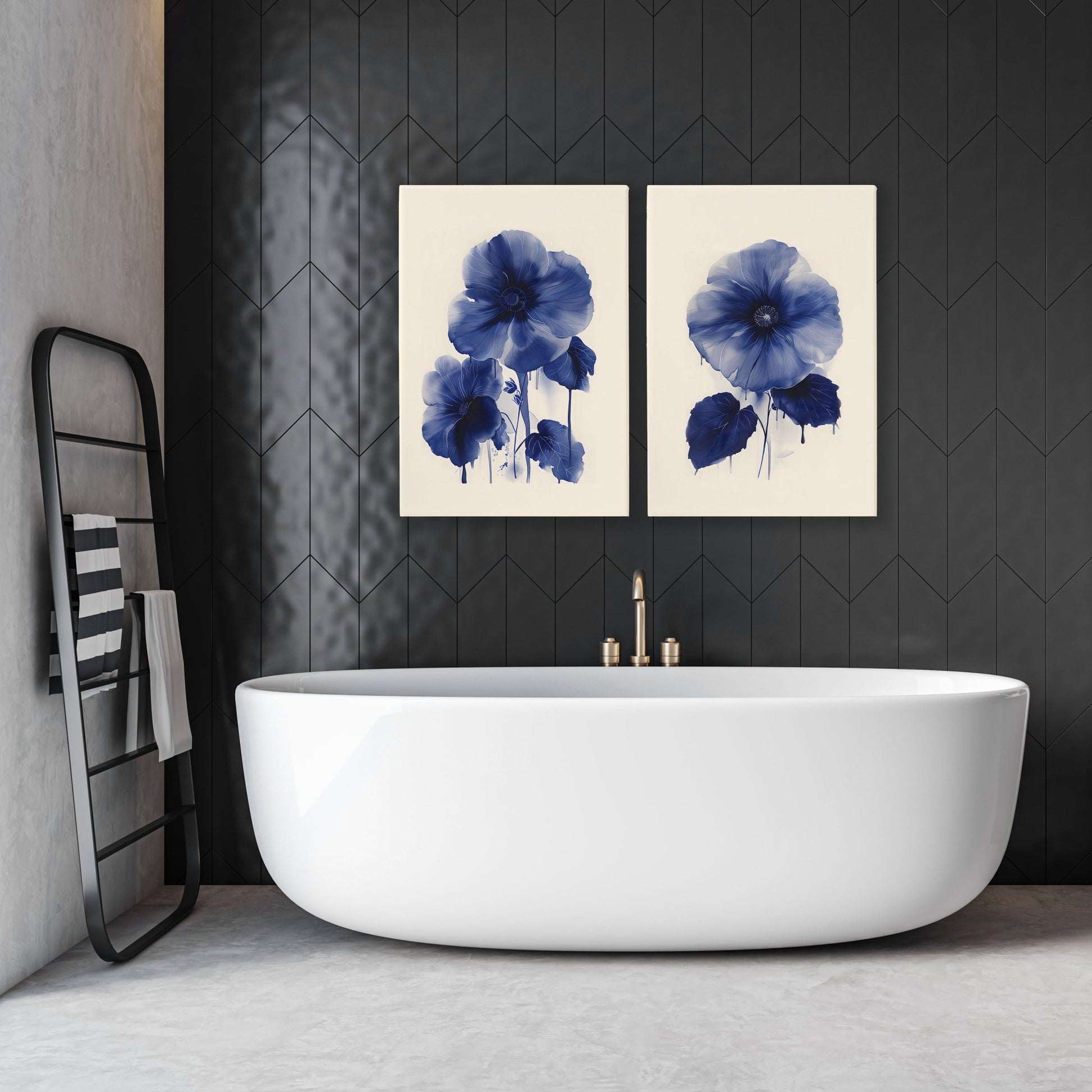 Pictures For Bathrooms Wall | Set of 2 Botanical Wall art Prints