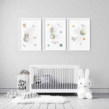 Pictures For Childrens Bedrooms | Set of 3 wall art prints